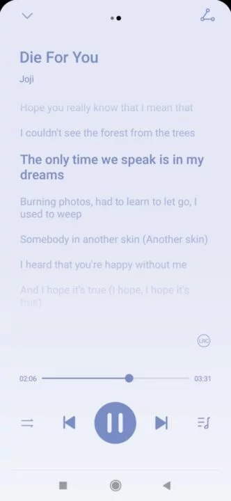 Add lyric huawei music player